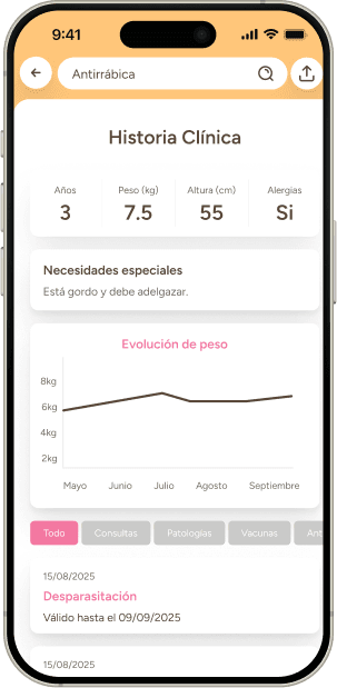 Llevá siempre con vos el historial de salud de tu mascota